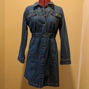 NorthStyle Denim Jacket-Style Mini Dress – Size Small